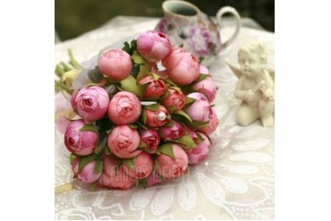 Eye-catching Round Satin Bridesmaid Bouquets (124032122)