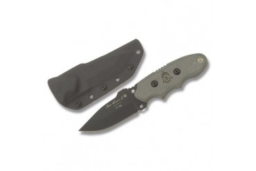 TOPS Tom Brown Scout with Green Canvas Micarta Handle