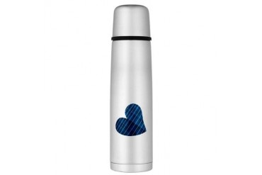 Navy Blue Striped Heart Large Thermos Bottle Baby Large Thermosreg; Bottle by CafePress