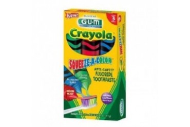 GUM Crayola Squeeze-a-Color toothpaste