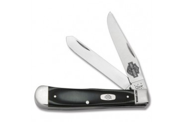 Case Harley-Davidson Silver and Black G-10 Trapper