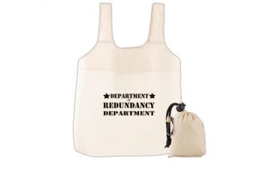 redundancy.png Funny Reusable Shopping Bag by CafePress