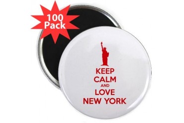 Keep calm and love New York 2.25 Magnet 100 pack Funny 2.25 Magnet 100 pack by CafePress