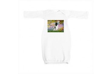 Garden amp; English Springer BW Dogs Baby Gown by CafePress