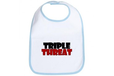 Triple Threat Funny Bib by CafePress