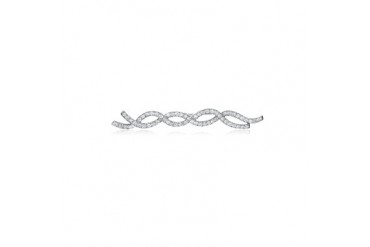 Sterling Silver Cubic Zirconia Braided Pin