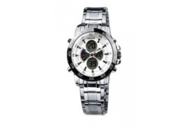 Weide Weide Dual Time WH1103 Silver Black Dual Time Sport Men Analog Digital Watch