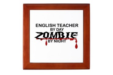 English Teacher Zombie Funny Keepsake Box by CafePress