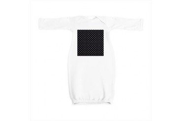 Black White Polka Dots Vintage Baby Gown by CafePress
