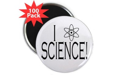 I love science Funny 2.25 Magnet 100 pack by CafePress