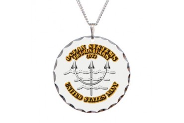 Navy - Rate - OT Navy Necklace Circle Charm by CafePress