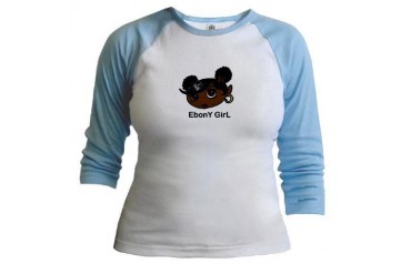 Ebony Girl Cool Jr. Raglan by CafePress