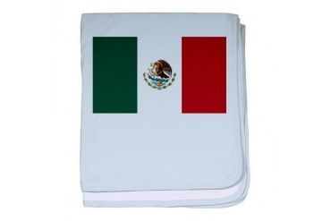 Mexico flag Mexico baby blanket by CafePress