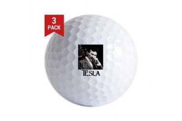 Nikola Tesla Science Golf Balls by CafePress