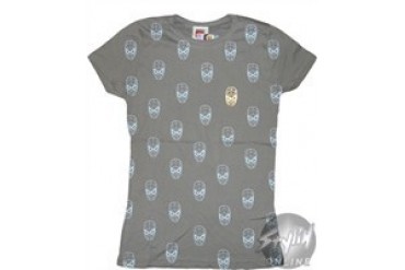 Marvel Spiderman Faces Gray Baby Doll Tee