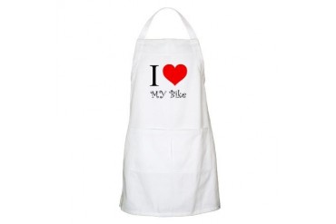 I Love my bike Cycling Apron by CafePress