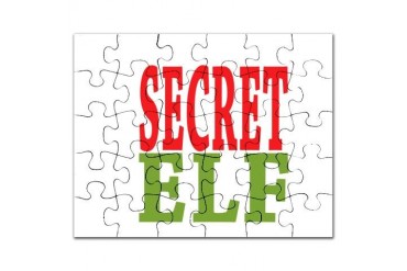 Secret Elf Christmas Puzzle by CafePress