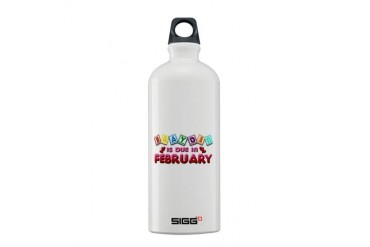 Brayden is Due in February.png Sigg Water Bottle 0 Love Sigg Water Bottle 0.6L by CafePress
