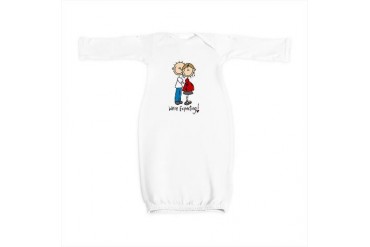 EXPECTBABYSTICK6.png Pregnant Baby Gown by CafePress
