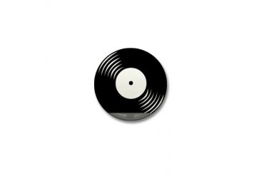 Vinyl Record Music Mini Button by CafePress