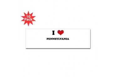PENNSYLVANIA.png Funny Sticker Bumper 10 pk by CafePress