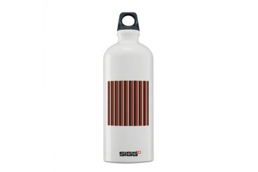 Red Gray Brown Stripes Holiday Sigg Water Bottle 0.6L by CafePress
