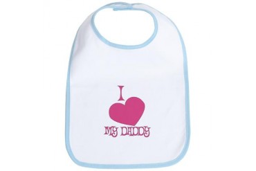 I Love My Daddy Baby Girl Baby Bib by CafePress