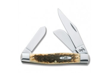 Case Chrome Vanadium Large Stockman with Amber Jigged Bone Handle