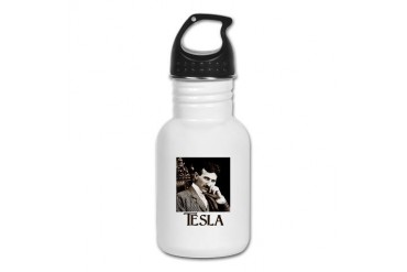 Nikola Tesla Science Kid's Water Bottle by CafePress