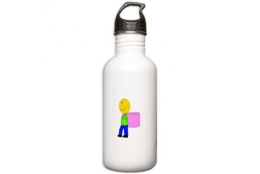Toilet paper bag Boy Stainless Water Bottle 1.0L by CafePress