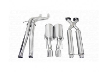 Corsa Polished Sport Cat-Back Exhaust Jeep Grand Cherokee 6.1L V8 06-10