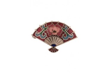 eslystyle.com Handpainted Fan Brooch
