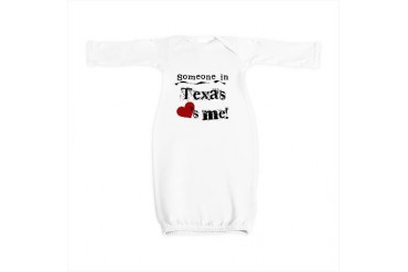 lovesmetexas.png Texas Baby Gown by CafePress