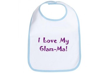 I love Glam-ma Baby Bib by CafePress