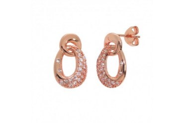Rose Gold Plated Love Knot Earrings