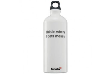 gets messy.png Funny Sigg Water Bottle 1.0L by CafePress