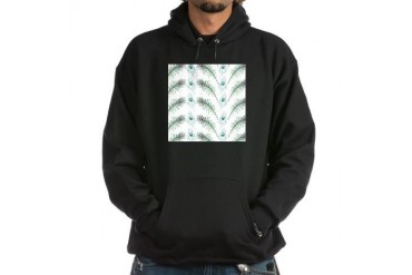 Peacock Feathers Pattern Wedding Hoodie dark by CafePress