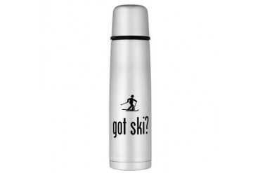Cross Country Skiing Large Thermos Bottle Funny Large Thermosreg; Bottle by CafePress