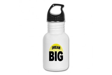 DREAM BIG Military Kid's Water Bottle by CafePress