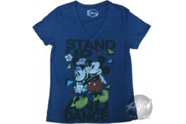 Disney Mickey Mouse Stand Up and Dance Baby Doll Tee by Mighty Fine