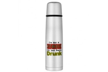 zombiedrunk.png Large Thermos Bottle Zombie Large Thermosreg; Bottle by CafePress