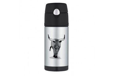 Bull Animals Thermos Bottle 12oz by CafePress