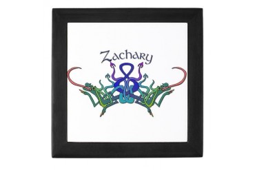 Zachary's Celtic Dragons Name Cool Keepsake Box by CafePress