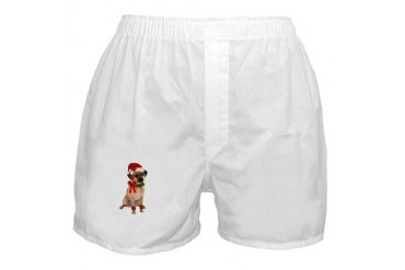 Christmas Puggle Dog Boxer Shorts by CafePress