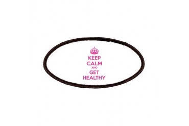 Keep calm and get healthy Funny Patches by CafePress