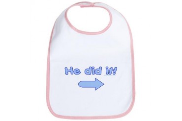 He did it left-arrow Twins Bib by CafePress
