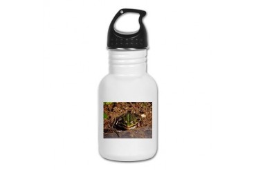 Little Green Frog Frog Kid's Water Bottle by CafePress