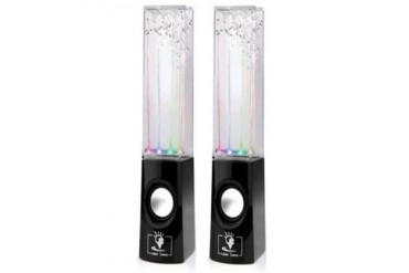 2-Pack Portable LED Dancing Water Speakers