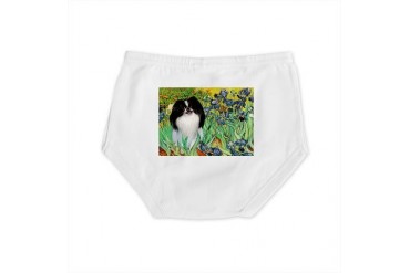 Irises/Japanese Chin Dogs Diaper Cover by CafePress