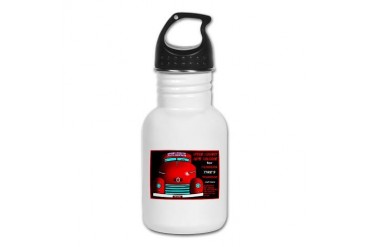 Retro Motoring Advert Retro Kid's Water Bottle by CafePress